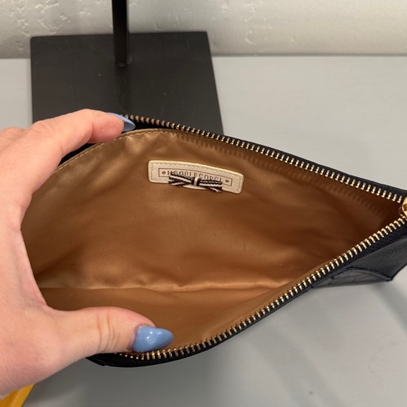 Henri Bendel Black crocodile embossed Clutch - Picture 3 of 3